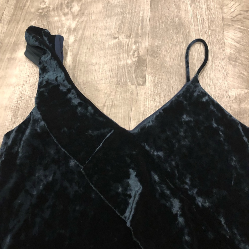 ❗️FIRM❗️lord & taylor highlife collective velvet dress forest green - Picture 2 of 5